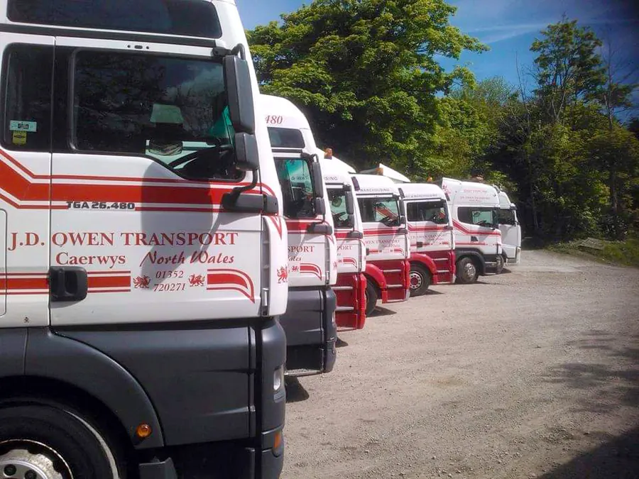 A J D Owen Transport lorry carrying an abnormal load
